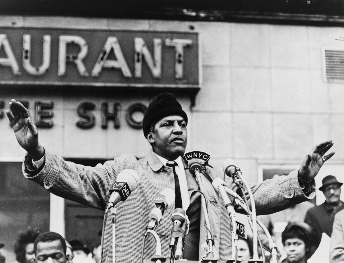 Civil rights leader Bayard Rustin, 1965. Library of Congress. Public Domain.