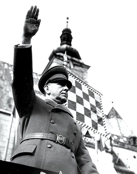 Ante Pavelic in St Mark’s Square, Zagreb, April 1942. Ante Pavelic in St Mark’s Square, Zagreb, April 1942.